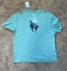 NWT – Reel Life Fishing T Shirt Green Double Sided Logo Size 2XL
