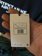 RTFKT x Nike Air Force 1 Black T-Shirt Size L/XL With Tag As Pictured