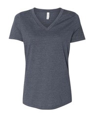 BELLA + CANVAS Women’s Relaxed Heather CVC V-Neck Tee – 6405CVC