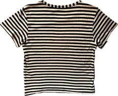 VERDARM Cropped Boat Neck Striped Short-Sleeve Top T-Shirt Sz 3 – S/M
