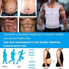 Men Abs Tummy Control Slimming Body Shaper Undershirt Male Mesh Tank Top Vests