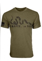 Black Rifle Coffee Company Coffee or Die T-Shirt Snake Military Green Size M