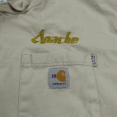 Carhartt Shirt Mens 2XL XXL Beige Henley FR Flame Fire Resistant Workwear A2