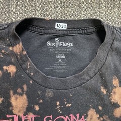 Suicide Squad Six Flags T Shirt Mens XL Black Harley Quinn Joker Scare Team 2016