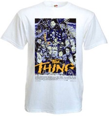 The Thing v83 T-shirt white movie poster horror John Carpenter all sizes S-5XL