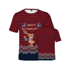 Men/Women/Teens Christmas T-Shirt 3D Print Cosplay Short Sleeve Jersey Tee