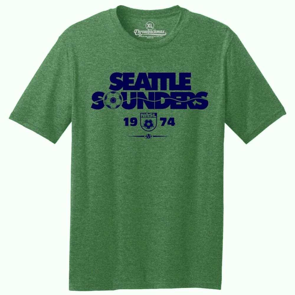 Seattle Sounders 1974 Logo NASL Soccer TRI-BLEND Classic Cut Tee Shirt