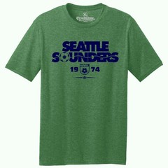 Seattle Sounders 1974 Logo NASL Soccer TRI-BLEND Classic Cut Tee Shirt