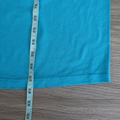 Vintage Exercise T-Shirt Single Stitch Large L Blue Turquoise Get into Shape Pun