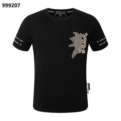 NWT Philipp Plein Animal Diamond Emblem Black/White Merino T-shirt
