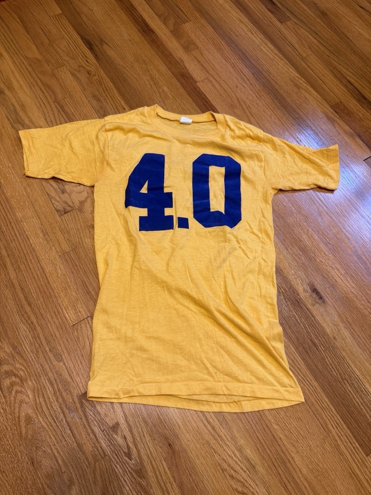 Vintage 1960’s Healthknit “4.0” Shirt/Jersey Textured Lettering