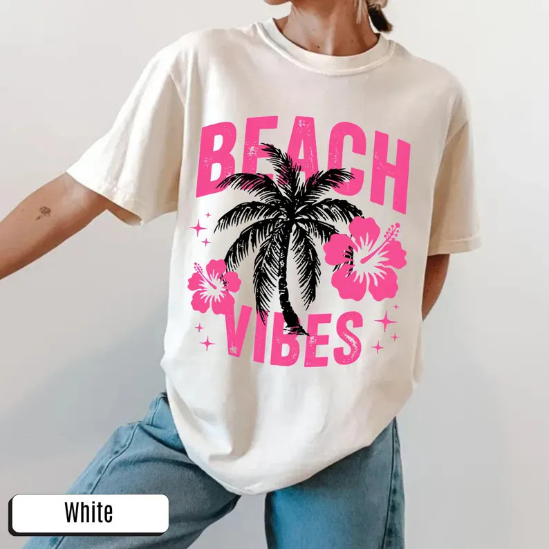 Retro Beach Vibes Summer Vacation Comfort Tee Relaxed Fit