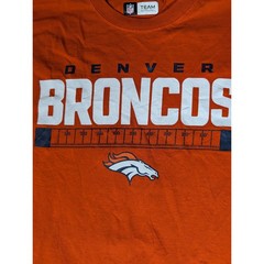 Mens Orange Denver Broncos NFL Team Apparel T Shirt Size Medium