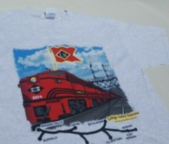 Vtg Train Lehigh Valley Railroad T Shirt 604 Daylight Sales.