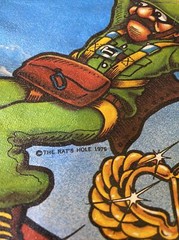 Vintage Airborne T-Shirt L Parachute Army Ranger 70’s The Rats Hole Screen Stars