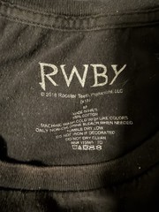 RWBY Men’s T-Shirt Ruby Sketch Graphic Short Sleeve Medium M Black Cotton