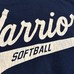 Vintage 1996 Warriors Softball T-Shirt Size XL #44 NCAA High School Intramural