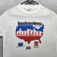 Vintage Hands Across America Shirt Mens Large 1986 Charity Africa USA 80s Tee