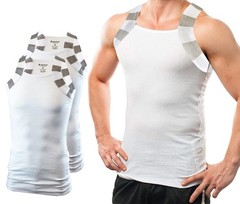 2 Pack Mens Square Cut Tank Tops Cotton G-Unit Style A-Shirts Two Tone Gym Tee