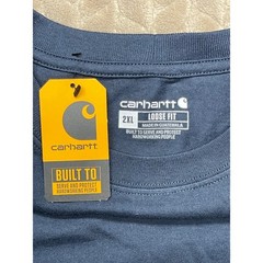 Carhartt K87 Mens Loose Fit Heavyweight Pocket T-Shirt Navy Blue 2XL NWT