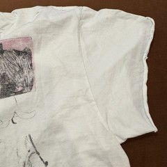 Shaka Wear XL Heavyweight Art Sketch Graphic Tee Distressed Drop Shoulder White