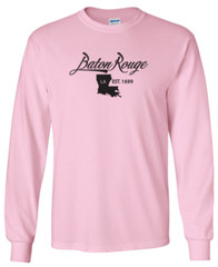 Baton Rouge Louisiana State T-Shirt Long Sleeve Graphic Tee Unisex Apparel