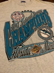 Florida Marlins T-Shirt Size XL Tultex 1997 Champsions Tee Pullover Short Sleeve