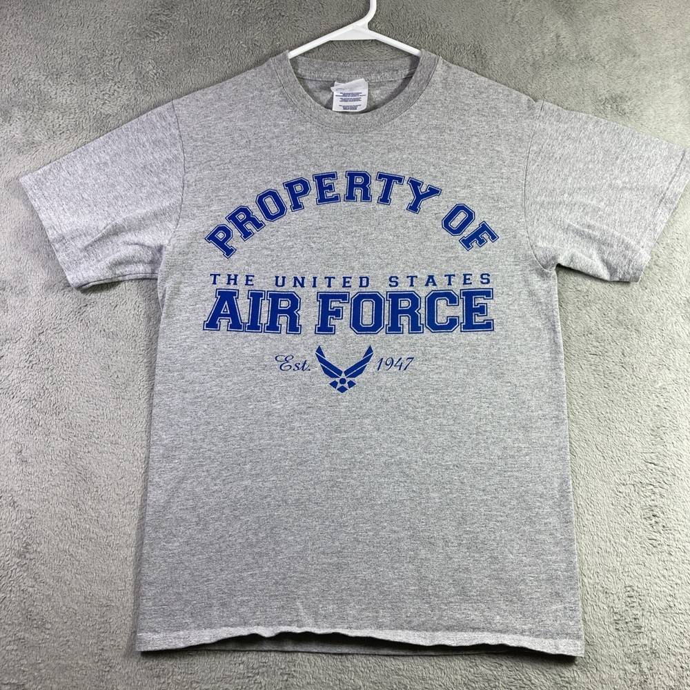 United States Air Force Shirt Adult Small Gray Blue Graphic Tee Double Sided