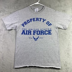 United States Air Force Shirt Adult Small Gray Blue Graphic Tee Double Sided