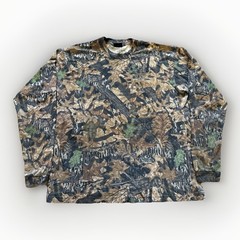 Mossy Oak Shirt Mens L Forest Floor Camo Liberty Bottomland Y2k Vintage