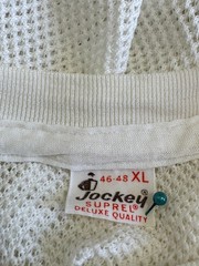 Vintage Jockey White Suprel Deluxe Quality Mesh Crew Tee Shirt Sz XL