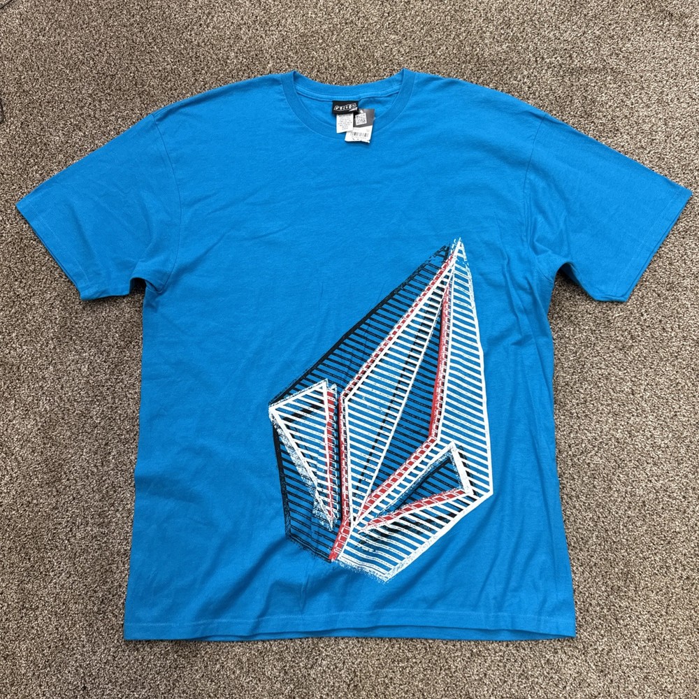 Y2K Volcom Big Stone T-Shirt Men’s Size XL Blue NWT