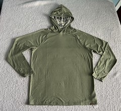 Habit Hooded Shirt Men’s Medium Green Hooded Performance Wicking Stretch Bamboo