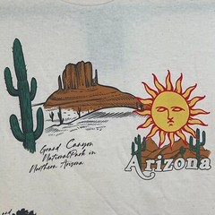 Trust The Universe Men’s Small Beige Sleeveless Shirt Large Travel Arizona NWT