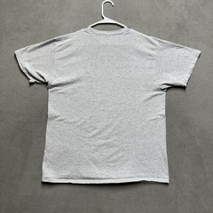 Champion T-Shirt Mens Large Heathered Gray Spell Out Logo Classic Tee Casual GUC