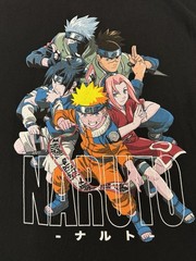 Naruto T-shirt Black Short Sleeve Mens XL