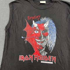Iron Maiden Purgatory 1981 President Exclusive Mens Shirt Large Black Sleveless