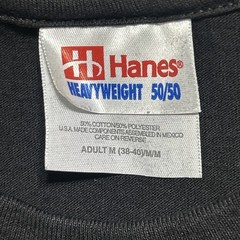 Hanes Heavyweight 50/50 Black Short Sleeve Shirt Size Medium