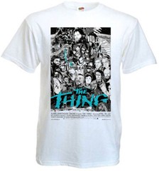 The Thing v82 T-shirt white movie poster horror John Carpenter all sizes S-5XL