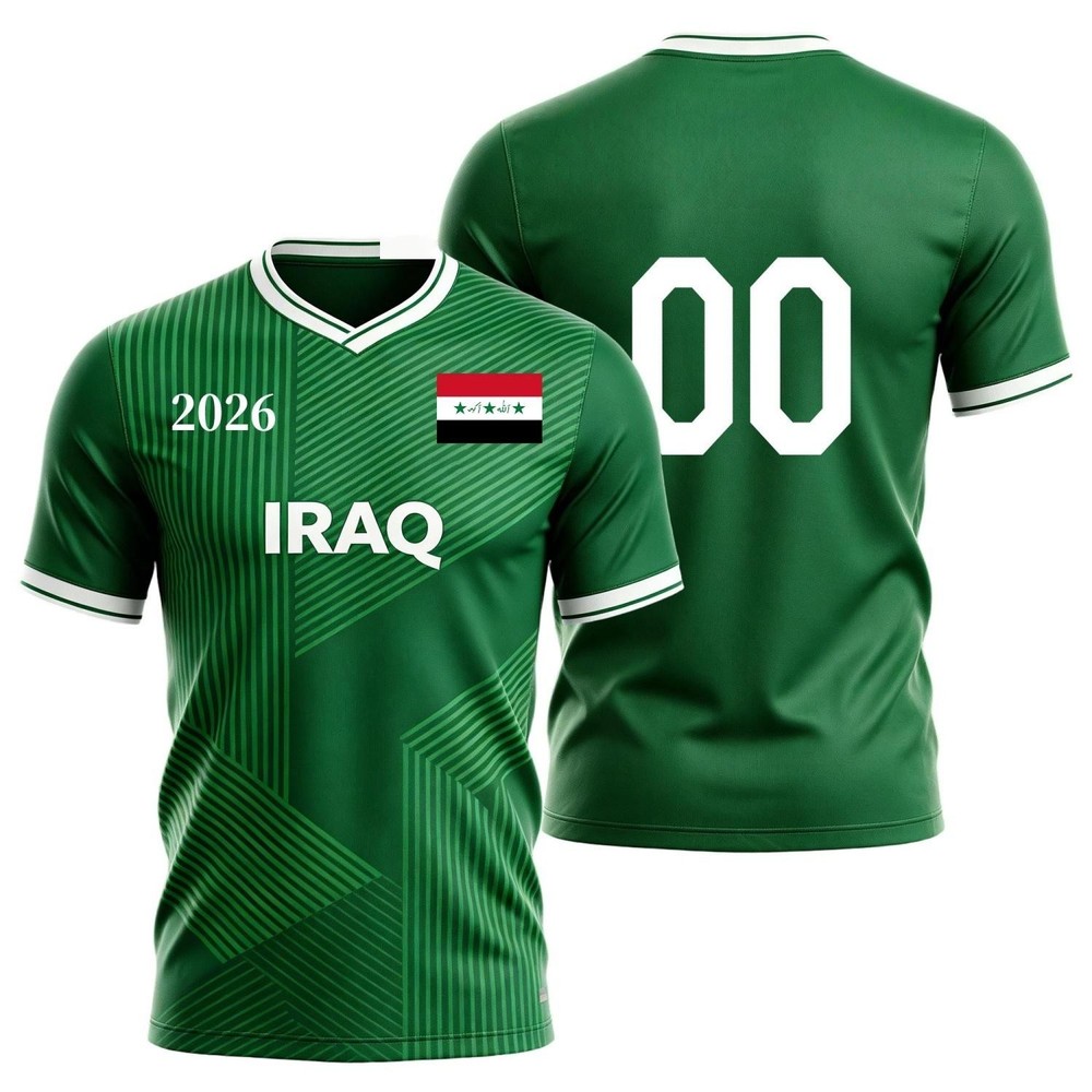 Iraq 2026 Soccer Jersey T-Shirt for Kids & Adults Breathable Casual Wear