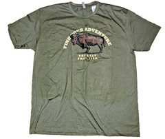 Find Your Adventure Buffalo Green Graphic Tee Shirt Size 2X