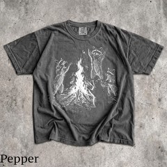 Raccoon Bonfire Comfort Tee Unisex Camping Outdoor Animal