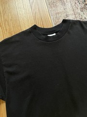Vintage Slightly Worn In 1990s Tultex Black Blank T-Shirt Size XL