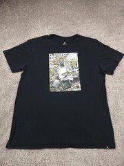 Jordan Nike Shirt Mens Large Black MJ Nike Air Big Swoosh Logo Spell Out