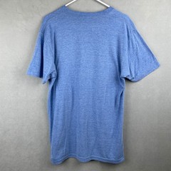 American Apparel Men Blue The Track Shirt Tri-Blend Crewneck Tee L USA Made Rare
