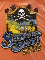 JOE BLOW TEES from SHERPERS “SEAS THE DAY!”, 2XL, TANGERINE, NWT & FREE SHIP