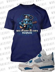 Graphic Grenade Pro Club Shaka Tee to Match J4 Military Blue Sneakerhead Tshirt