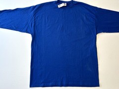 NOS Vintage 90s PLUMA Heavyweight 100% Cotton Blue Long Sleeve T Shirt XXL USA