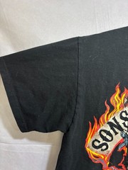 Sons Of Anarchy Mens Shirt Black Flame Reaper Logo Graphic Print Tee Size Medium