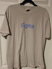 Comfort Colors Beige Short-Sleeve Tee with Blue “Figma” Print